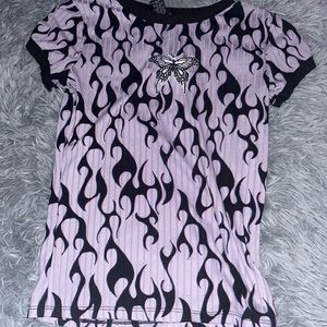 PURPLE BUTTERFLY FLAME TOP
